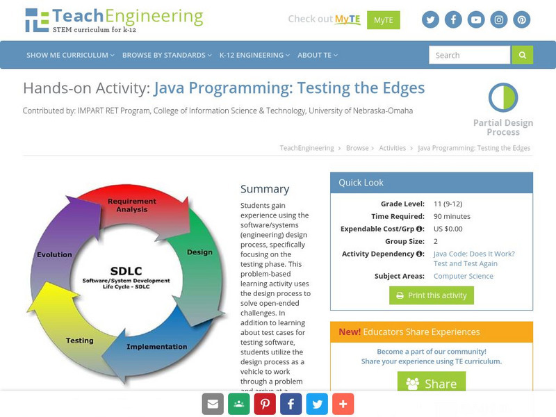 Teach Engineering: Testing the Edges Activity