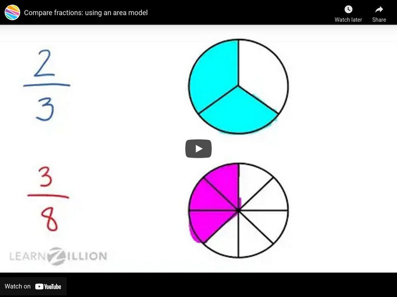 Learn Zillion: Compare Fractions: Using an Area Model Instructional Video
