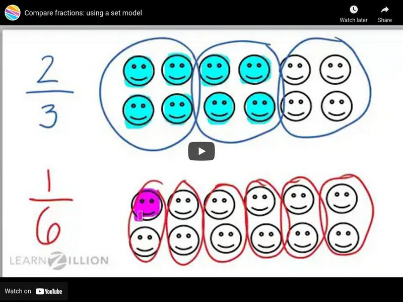 Learn Zillion: Compare Fractions: Using a Set Model Instructional Video