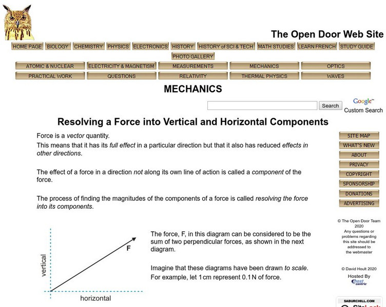 Open Door Web Site: Physics Equilibrium of Forces Handout Open Door Web Site: Physics Equilibrium of Forces Handout