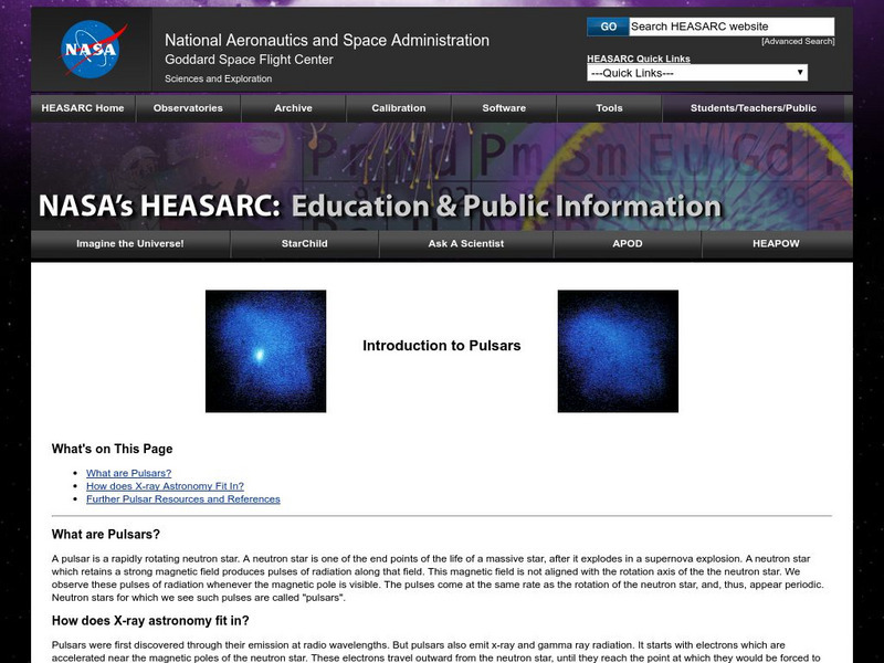 Nasa: Heasarc: What Are Pulsars? Handout Nasa: Heasarc: What Are Pulsars? Handout