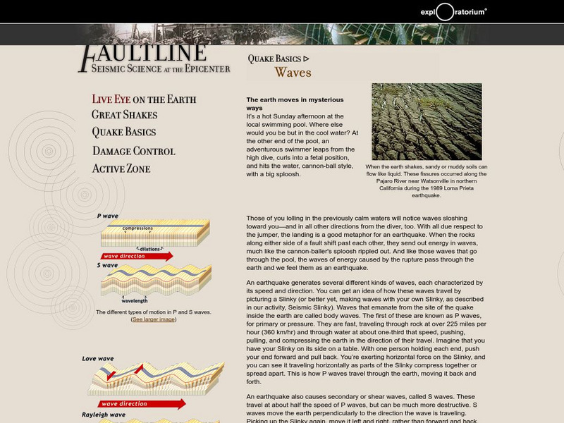 Exploratorium: Faultline: P and S Waves Website Exploratorium: Faultline: P and S Waves Website