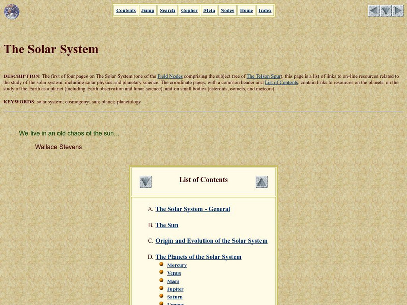 The Telson Spur: The Solar System Website The Telson Spur: The Solar System Website