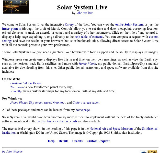 John Walker: Solar System Live Website John Walker: Solar System Live Website