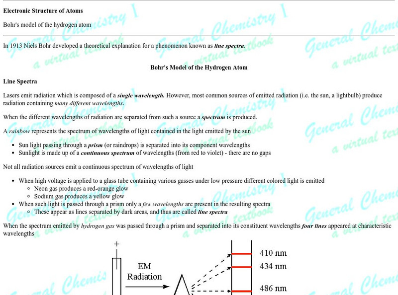 Florida State University: The Bohr Model of the Atom Handout Florida State University: The Bohr Model of the Atom Handout