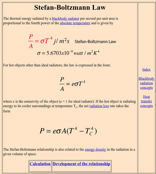 Georgia State University: Hyper Physics: Heat Radiation Handout Georgia State University: Hyper Physics: Heat Radiation Handout