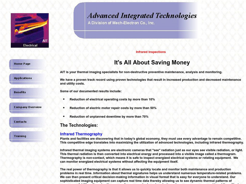 Advanced Technologies: Infrared Thermographic Inspections Website Advanced Technologies: Infrared Thermographic Inspections Website