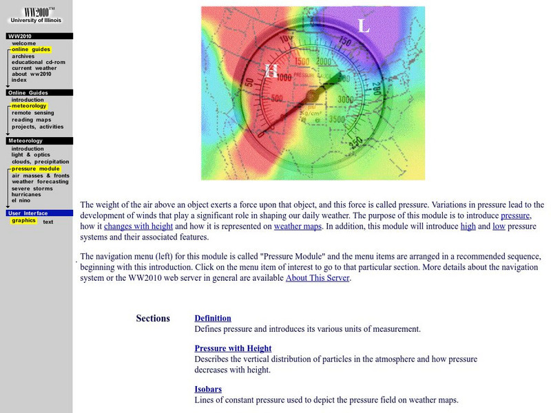 University of Illinois Extension: Ww2010: Atmospheric Pressure Article University of Illinois Extension: Ww2010: Atmospheric Pressure Article