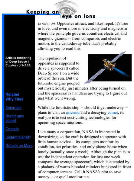 The Why Files: Keeping an Eye on Ions Website The Why Files: Keeping an Eye on Ions Website