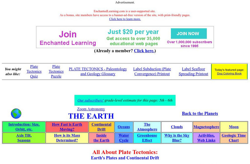 Enchanted Learning: All About Plate Tectonics Website Enchanted Learning: All About Plate Tectonics Website