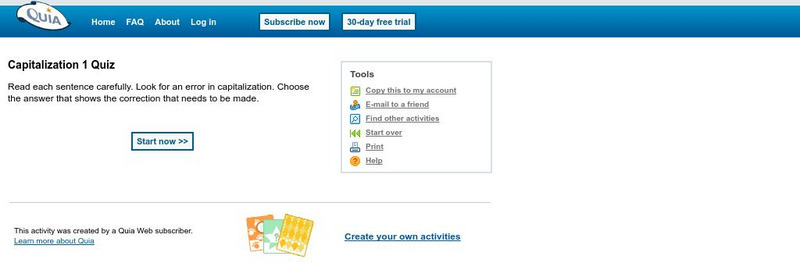 Quia: Capitalization eBook