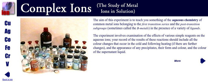 Complex Ions: The Study of Metal Ions in Solution PPT Complex Ions: The Study of Metal Ions in Solution PPT