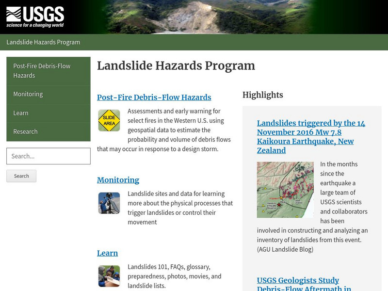 Usgs: Landslide Hazards Program Website Usgs: Landslide Hazards Program Website