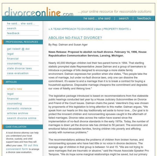 Adin: Abolish No Fault Divorce? Activity Adin: Abolish No Fault Divorce? Activity
