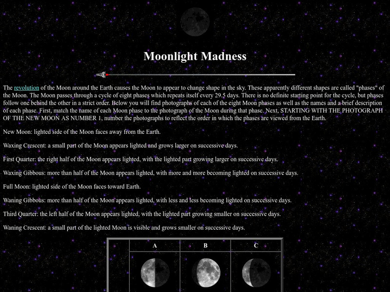 Nasa Star Child: Moonlight Madness Activity Nasa Star Child: Moonlight Madness Activity