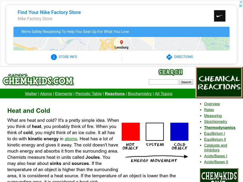 Chem4 Kids: Thermochemistry Handout Chem4 Kids: Thermochemistry Handout