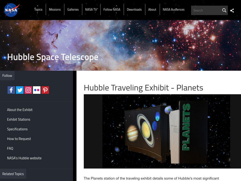 Nasa: Hubble Traveling Exhibit: Planets Website Nasa: Hubble Traveling Exhibit: Planets Website
