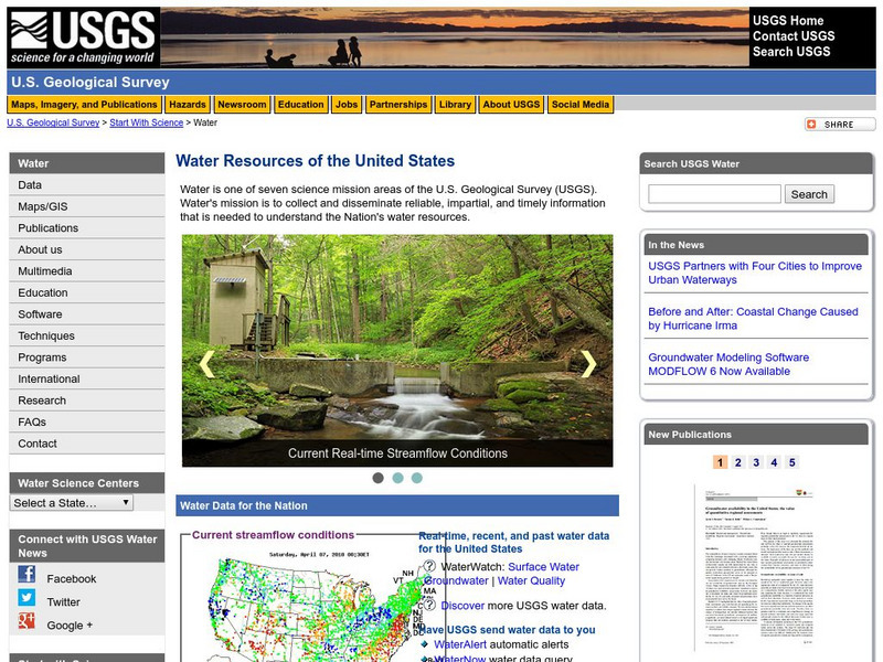 U.s. Geological Survey: Water Resources of the United States Handout U.s. Geological Survey: Water Resources of the United States Handout