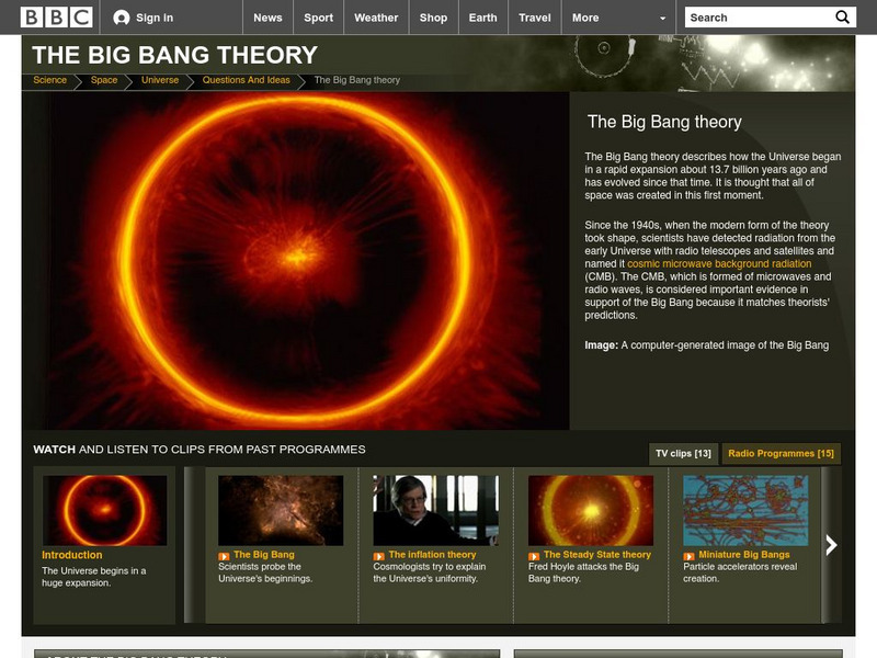 Bbc: Origin of the Universe Website Bbc: Origin of the Universe Website