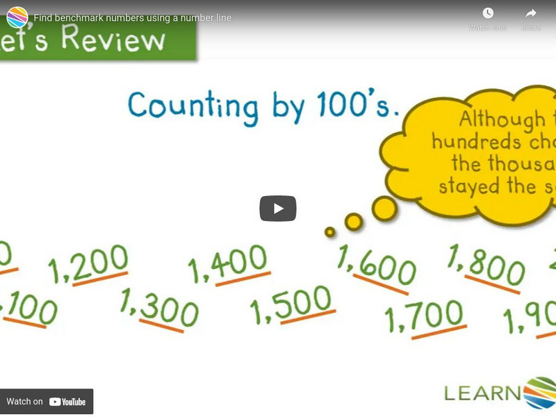 Learn Zillion: Find Benchmark Numbers Using a Number Line Instructional Video Learn Zillion: Find Benchmark Numbers Using a Number Line Instructional Video