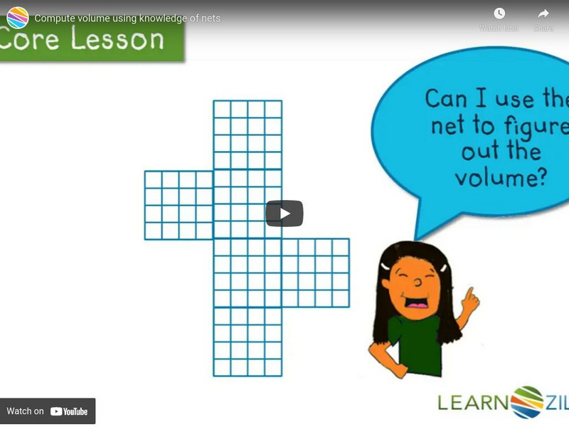 Learn Zillion: Compute Volume Using Knowledge of Nets Instructional Video