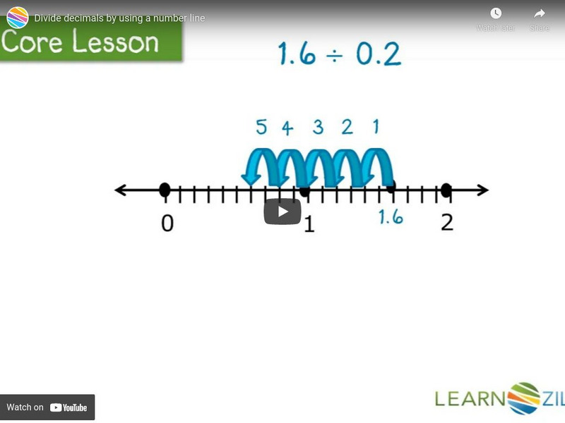 Learn Zillion: Divide Decimals by Using a Number Line Instructional Video Learn Zillion: Divide Decimals by Using a Number Line Instructional Video
