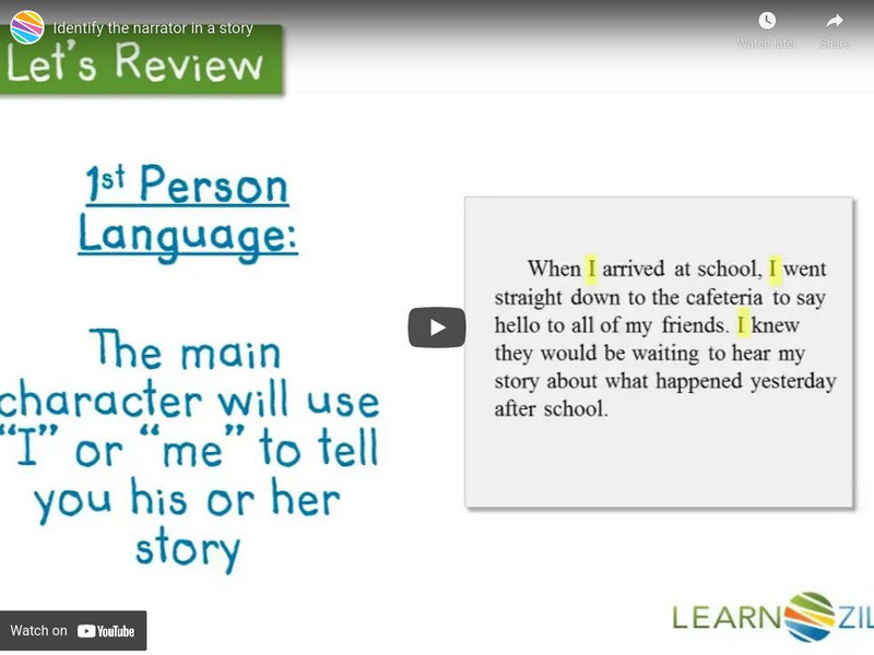 Learn Zillion: Lesson Video for 'Identify the Narrator in a Story' Instructional Video Learn Zillion: Lesson Video for 'Identify the Narrator in a Story' Instructional Video