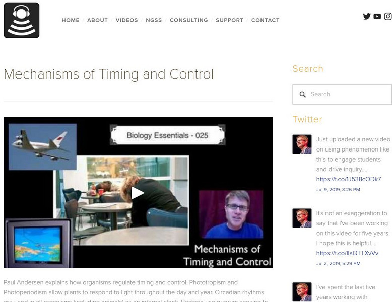Bozeman Science: Mechanisms of Timing and Control Instructional Video Bozeman Science: Mechanisms of Timing and Control Instructional Video