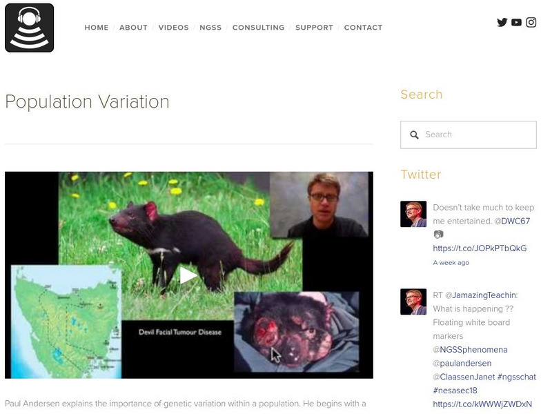 Bozeman Science: Population Variation Instructional Video