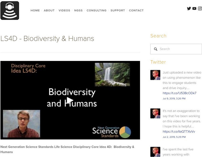 Bozeman Science: Biodiversity & Humans Instructional Video Bozeman Science: Biodiversity & Humans Instructional Video