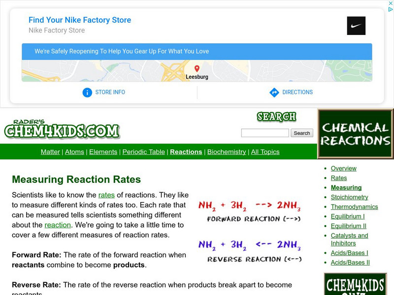 Chem4 Kids: Measuring Reaction Rates Handout Chem4 Kids: Measuring Reaction Rates Handout
