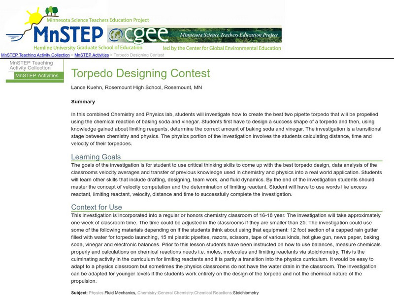 Serc: Torpedo Designing Contest Lesson Plan Serc: Torpedo Designing Contest Lesson Plan