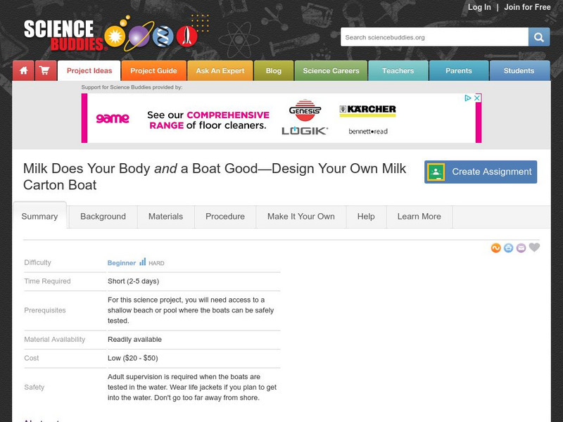 Science Buddies: Design Your Own Milk Carton Boat Activity Science Buddies: Design Your Own Milk Carton Boat Activity
