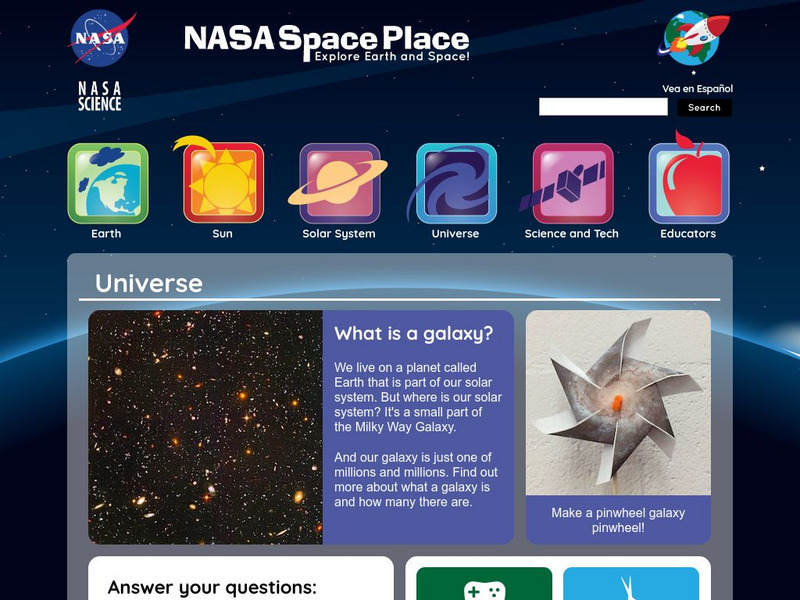 Nasa Science: For Kids: The Universe Unit Plan Nasa Science: For Kids: The Universe Unit Plan