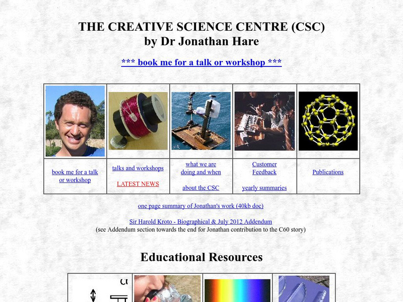Creative Science Centre Website Creative Science Centre Website