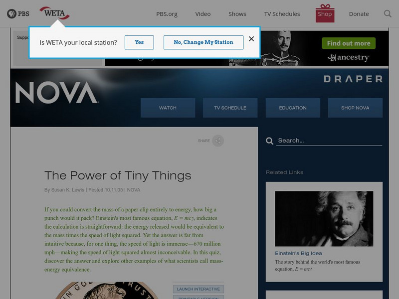 Pbs Nova: The Power of Tiny Things Unknown Type Pbs Nova: The Power of Tiny Things Unknown Type