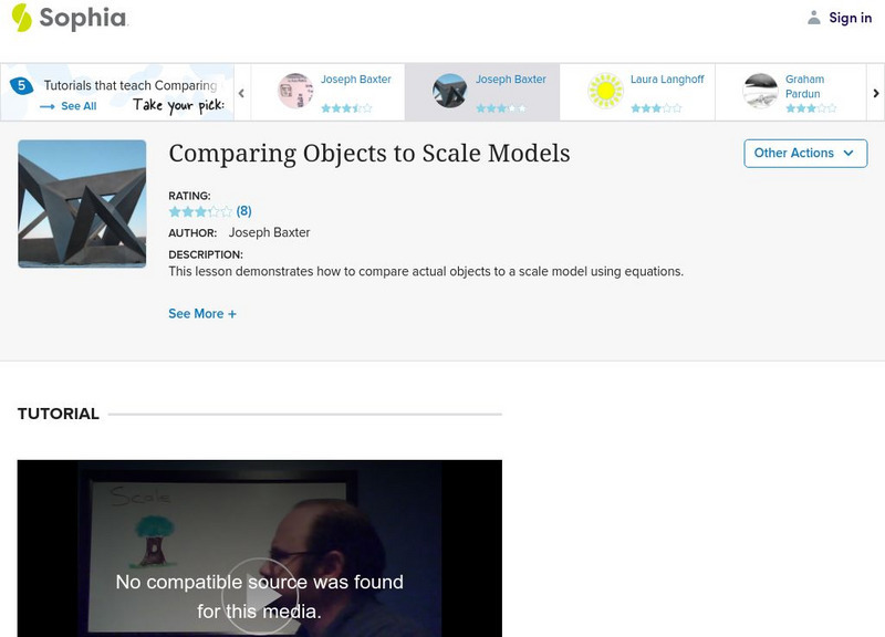 Sophia: Comparing Objects to Scale Models Instructional Video