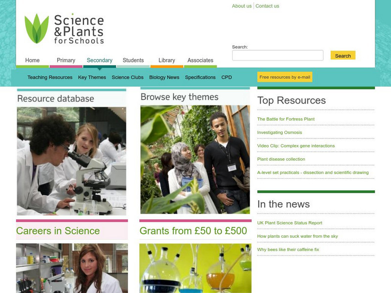 Science & Plants for Schools: Science & Plants for Schools Website Science & Plants for Schools: Science & Plants for Schools Website
