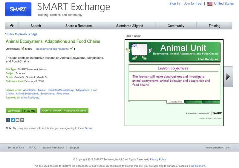 Smart: Animal Ecosystems, Adaptations and Food Chains Whiteboard Smart: Animal Ecosystems, Adaptations and Food Chains Whiteboard