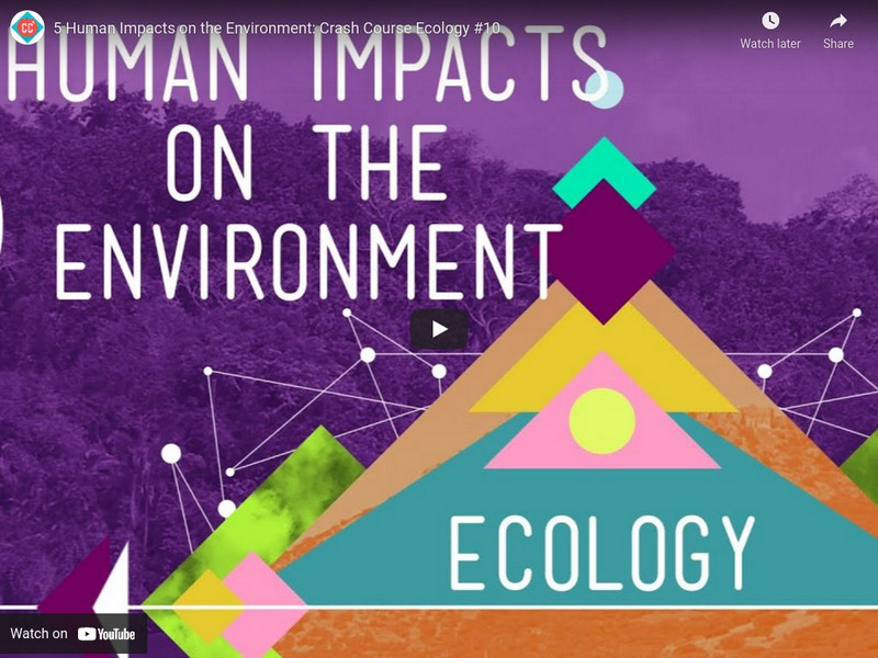 Crash Course Ecology #10: 5 Human Impacts on the Environment Instructional Video Crash Course Ecology #10: 5 Human Impacts on the Environment Instructional Video