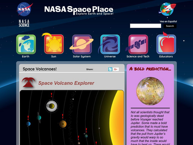 Nasa: Space Place: Space Volcanoes! Interactive Nasa: Space Place: Space Volcanoes! Interactive