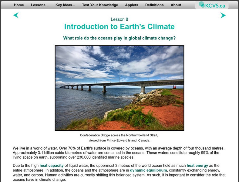Explaining Climate Change: Lesson 8: Climate Change and the Oceans Unit Plan Explaining Climate Change: Lesson 8: Climate Change and the Oceans Unit Plan