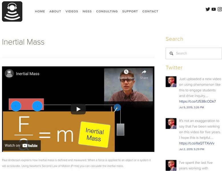 Bozeman Science: Inertial Mass Instructional Video