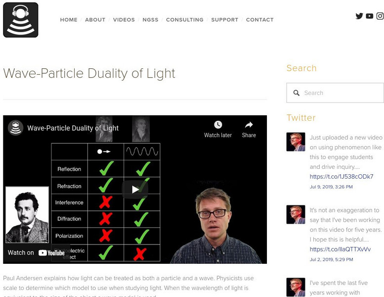 Bozeman Science: Wave Particle Duality of Light Instructional Video Bozeman Science: Wave Particle Duality of Light Instructional Video