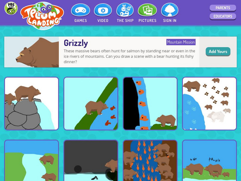Pbs Kids: Plum Landing: Grizzly Activity Pbs Kids: Plum Landing: Grizzly Activity