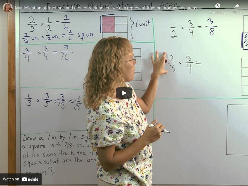 Math Mammoth: Multiplication of Fractions and Area of Rectangles Instructional Video