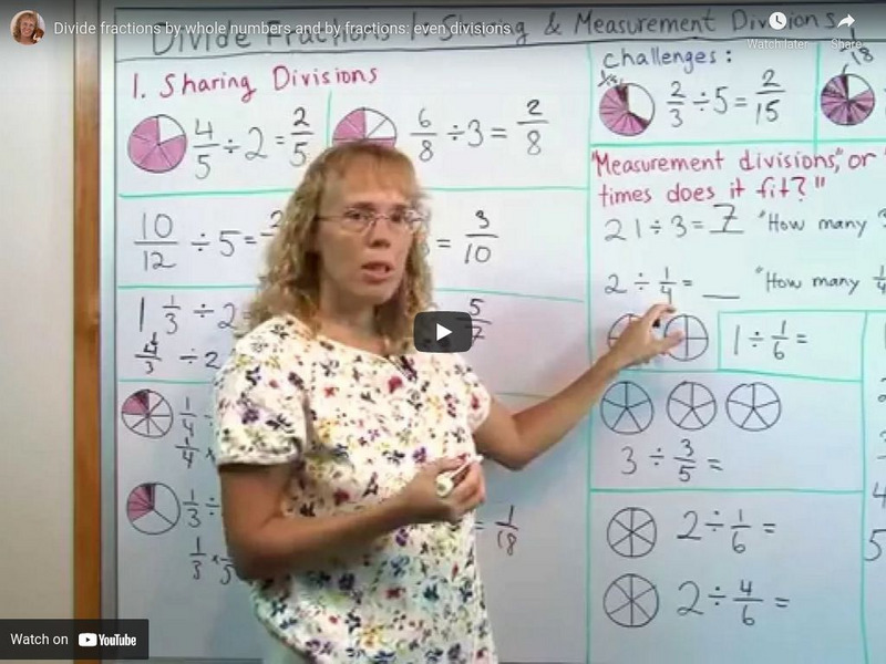 Math Mammoth: Divide Fractions by Whole Numbers and by Fractions: Even Divisions Instructional Video Math Mammoth: Divide Fractions by Whole Numbers and by Fractions: Even Divisions Instructional Video