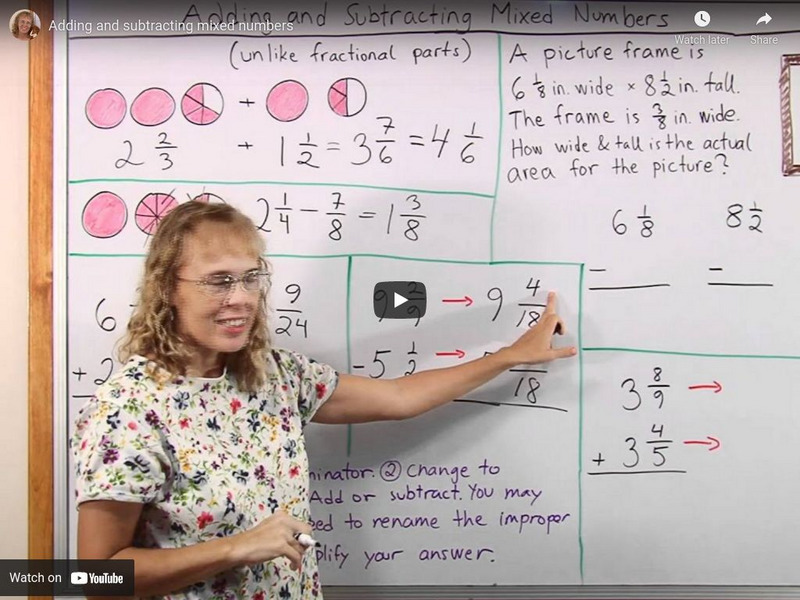 Math Mammoth: Adding and Subtracting Mixed Numbers Instructional Video