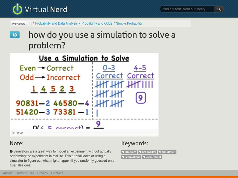 Virtual Nerd: How Do You Use a Simulation to Solve a Problem ...