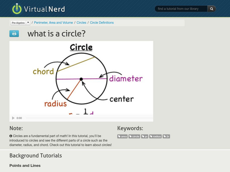 Virtual Nerd: What Is a Circle? Instructional Video Virtual Nerd: What Is a Circle? Instructional Video